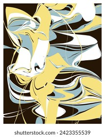 Abstrakte Blumenreihen formen Design. Von Pflanzen inspiriert, Blätter. kann für eine Vielzahl von Zwecken verwendet werden. einschließlich Hintergrund, Wandkunst, Mode, Tapete, Inneneinrichtung, Dekoration, Textilien und mehr