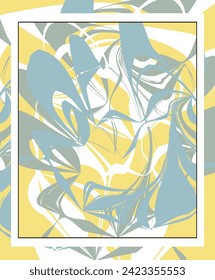 Abstract floral lines shape design. Inspired by plant, leaves. can be utilized for a variety of purpose. including background, wall art, fashion, wallpaper, interior, decorative, textile, and more
