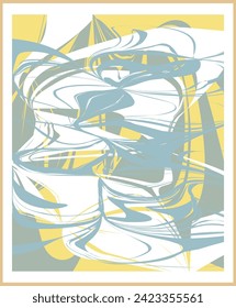 Abstract floral lines shape design. Inspired by plant, leaves. can be utilized for a variety of purpose. including background, wall art, fashion, wallpaper, interior, decorative, textile, and more