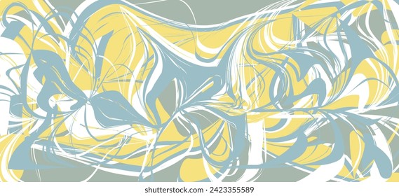 Abstract floral lines shape design. Inspired by plant, leaves. can be utilized for a variety of purpose. including background, wall art, fashion, wallpaper, interior, decorative, textile, and more