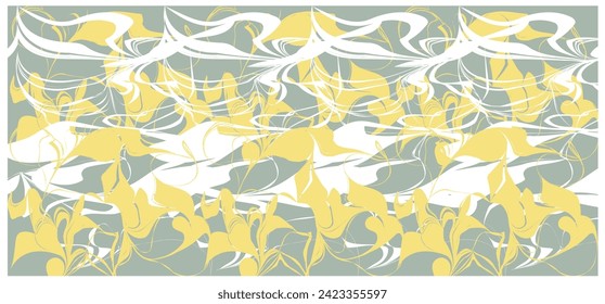 Abstract floral lines shape design. Inspired by plant, leaves. can be utilized for a variety of purpose. including background, wall art, fashion, wallpaper, interior, decorative, textile, and more