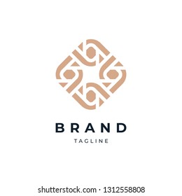 Abstract Floral Logo Design Template