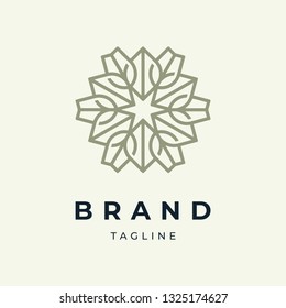 Abstract Floral Logo Design Template