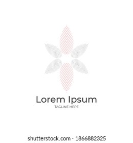 Abstract floral logo design vector stock image illustration