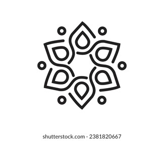 Abstract Floral Logo Design Vector Template