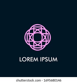 abstract floral logo icon for fashion business company