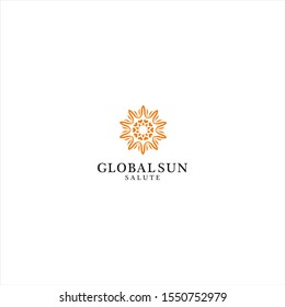 abstract floral logo template design