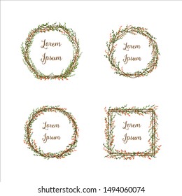 Abstract Floral  logo template pack