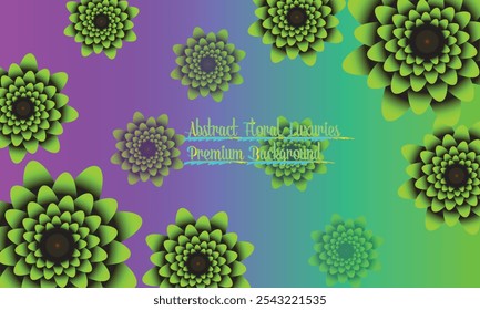 Abstract floral luxuries premium background. yellow and orange tones flower background