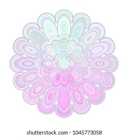 Abstract floral mandala art - vector digital graphic design for Valentine's day