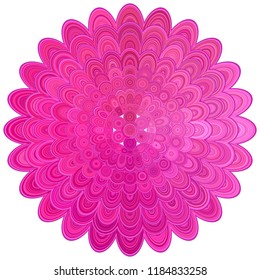 Abstract floral mandala art - vector digital graphic design for Valentine's day