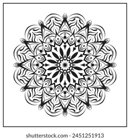 abstract floral mandala background template design