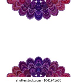 Abstract floral mandala background - vector digital art love concept illustration