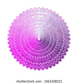 Abstract floral mandala design - vector digital art graphic