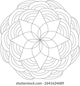 Abstract Floral Mandala Drawin mandala