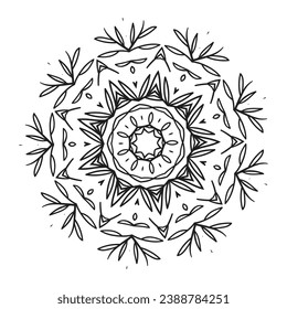 The Abstract Floral Mandala Illustration
