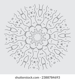 The Abstract Floral Mandala Illustration