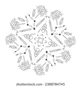 The Abstract Floral Mandala Illustration