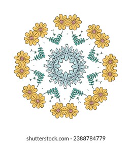 The Abstract Floral Mandala Illustration