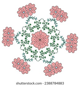 The Abstract Floral Mandala Illustration