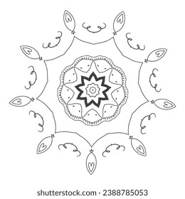 The Abstract Floral Mandala Illustration
