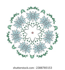 The Abstract Floral Mandala Illustration