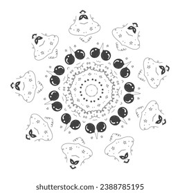 The Abstract Floral Mandala Illustration