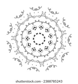 The Abstract Floral Mandala Illustration