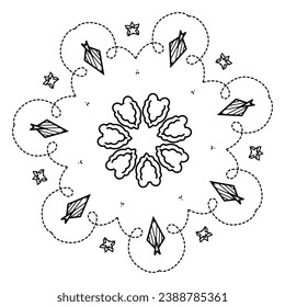 The Abstract Floral Mandala Illustration