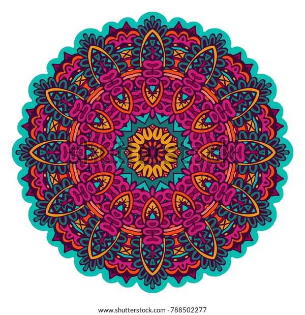 Abstract Floral Mandala Indian Art Festival Stock Vector (Royalty Free ...