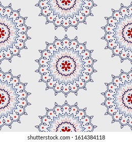 Abstract floral mandala pattern. Ethnic ornament flower. Vectror illustration for print