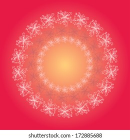 Abstract floral mandala, vector element for design. 