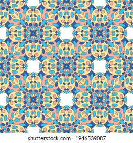 Resumen del patrón de mezquita floral. Esbozo ilustrativo dibujado a mano Abstract floral mezquita patrón vectorial para diseño web