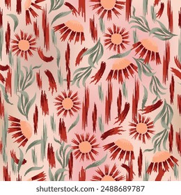 abstract floral motif in vector