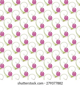 Resumen de la naturaleza floral diseño de patrones sin fisuras. Fondo del vector
