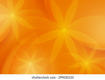 Abstract Floral Orange Background for Design, Vector Illustration