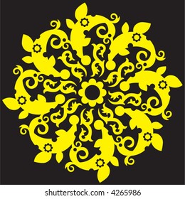 abstrakte Blumenzierdekoration