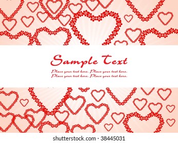 abstract floral ornament background with heart shape