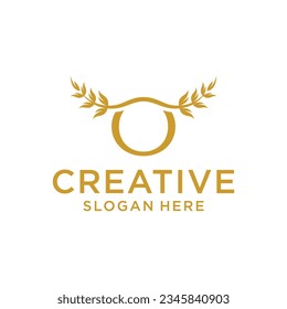 Abstract floral ornament beauty flower logo design