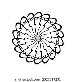 abstract floral ornament circular pattern decorative ornament in ethnic oriental style coloring book page vector illustration