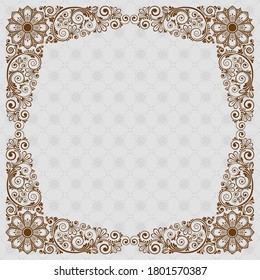 abstract floral ornament with decorative flowers for design