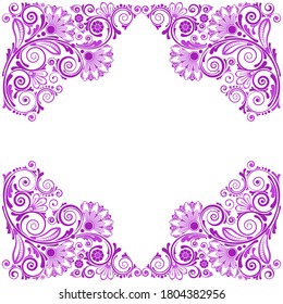 abstract floral ornament with decorative flowers for design