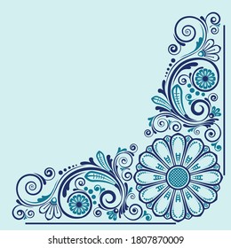 abstract floral ornament with decorative flowers for design