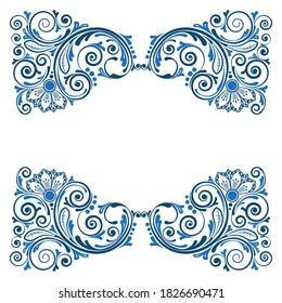 abstract floral ornament with decorative flowers for design