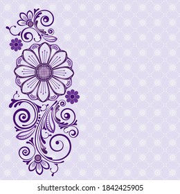 abstract floral ornament with decorative flowers for design