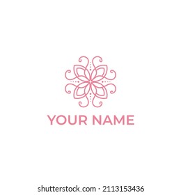 vector de diseño de ornamentos florales abstractos para joyería, salón y diseño de logotipo de negocios hoteleros