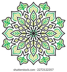 Abstract floral ornament graffiti Mandala pattern