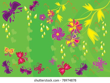 Abstract floral ornament. Illustration.