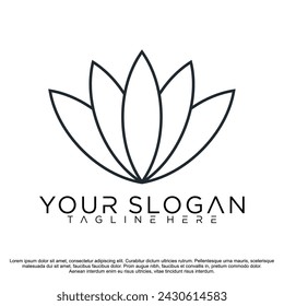 abstract Floral ornament logo. Abstract beauty flower logo design vector illustration