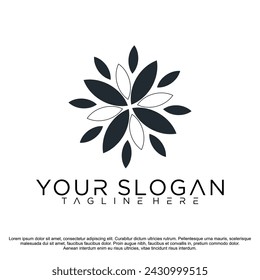 abstract Floral ornament logo and icon . Abstract beauty flower logo design vector